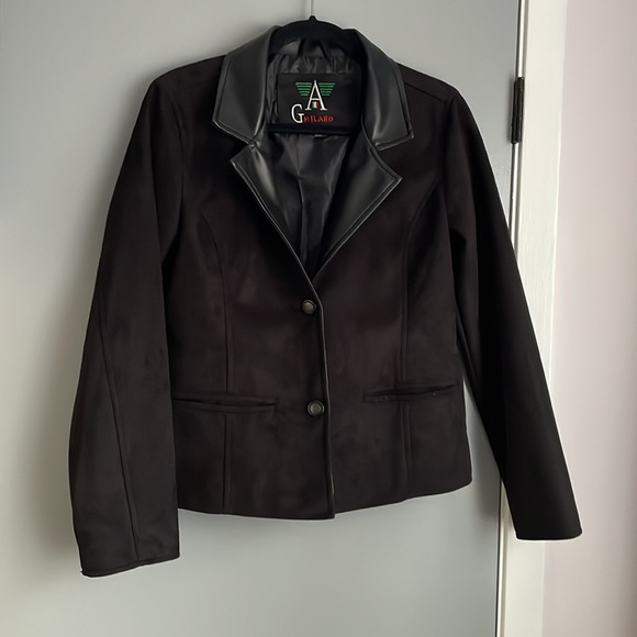 GA Milano faux suede with faux leather trim jacket, size L, new - Picture 3 of 9